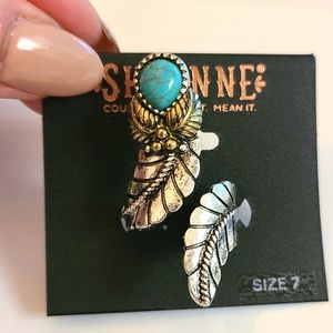 Turquoise Bead Wrap Around Ring